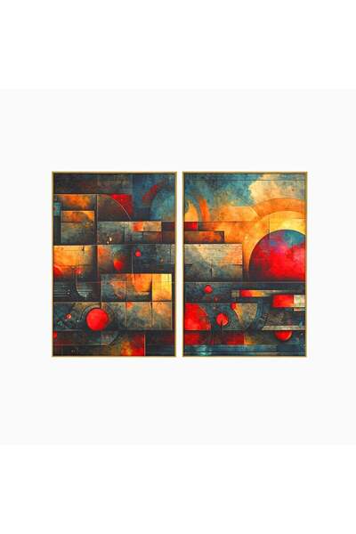 Luxcanva Set 2 Tablouri Canvas Cosmologii Urbane 100x70 cm (2 x 50x70) cu Ram...