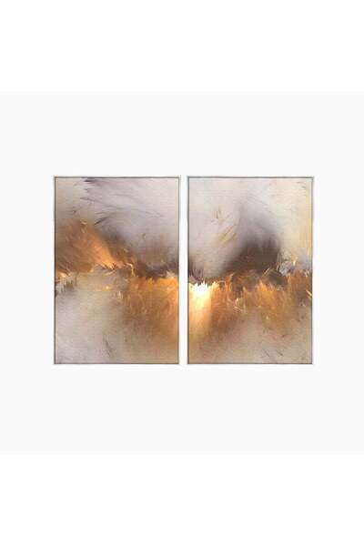 Luxcanva Set 2 Tablouri Canvas Divina Lumina 140x100 cm (2 x 70x100) cu Rama ...