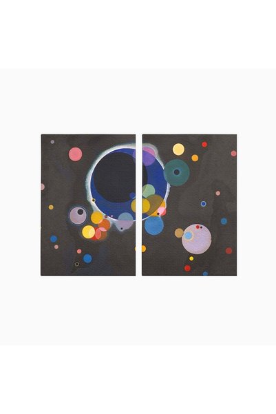 Luxcanva Set 2 Tablouri Canvas Inima Cosmosului 160x120 cm (2 x 80x120) pe Sa...