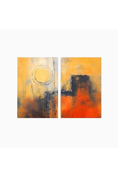 Luxcanva Set 2 Tablouri Canvas Infinite Flow 200x150 cm (2 x 100x150) pe Sasi...