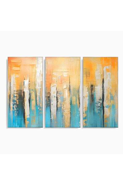 Luxcanva Set 3 Tablouri Canvas Pictura Colorata Abstracta 180x120 cm (3 x 60x...