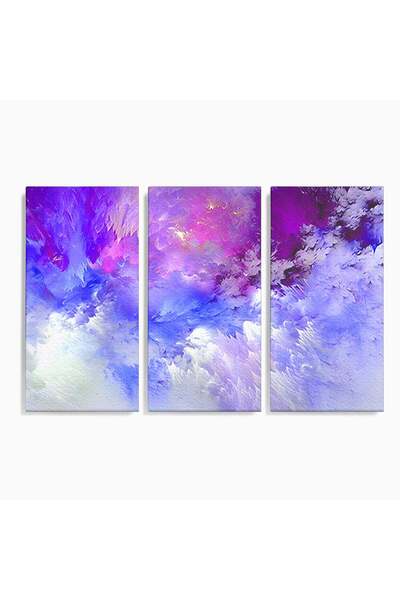 Luxcanva Set 3 Tablouri Canvas Dansul Culorilor 180x120 cm (3 x 60x120) pe Sa...
