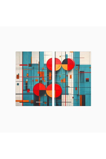 Luxcanva Set 2 Tablouri Canvas Baletul Cercurilor 80x60 cm (2 x 40x60) pe Sas...