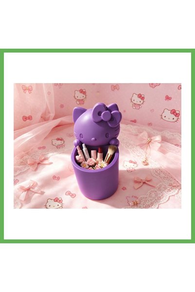 TheGencoo 3D Printed Bow-Shaped Cute Cat Figurine Pen Holder - Desktop Organi...