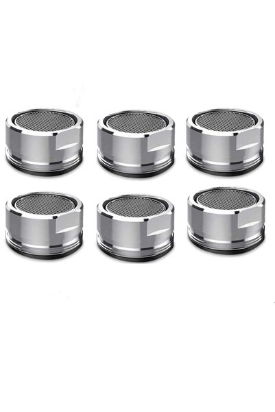 GENERAL XUKEKOY 6 Pack Faucet Aerator 2.2 GPM, Chrome Finish, Brass, ABS, Sta...