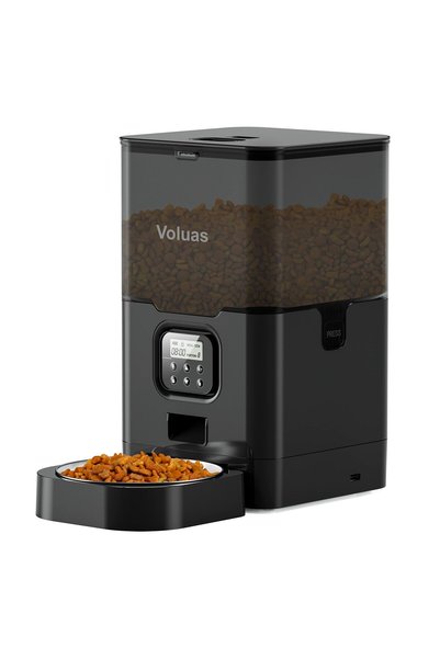 VOLUAS Automatic Pet Feeders for Cats and Dogs, Dry Food Dispenser with Desic...