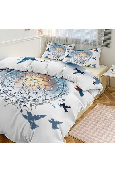 LEADER GLOBAL Simple Elegant Boho Bedding Set 3 Pieces, Soft Household Duvet Set