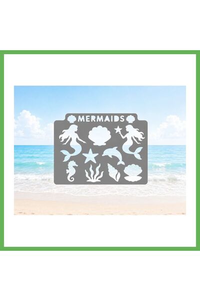TheGencoo 3D Print Mermaid-Themed Drawing Template - Multi-Pattern Template -...