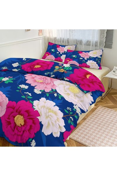 LEADER GLOBAL Fashion Bohemian Duvet Cover Set 3 Pieces, Premium Home Bedding