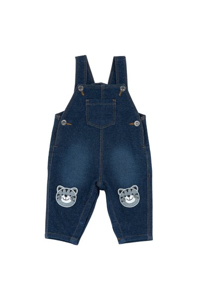 Chicco Salopeta bebe din denim stretch, Albastru Inchis, 95645-66MFCO