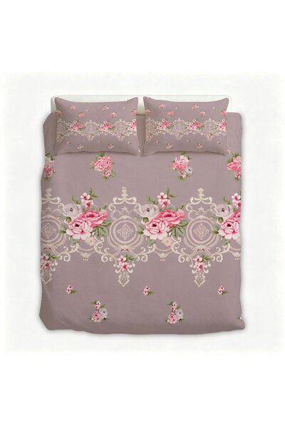 LEADER GLOBAL Cozy Warm Bohemian Pattern Flannel Bedding Set 3 Pieces