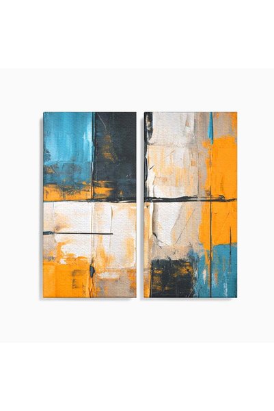Luxcanva Set 2 Tablouri Canvas Spatii care tac 120x120 cm (2 x 60x120) pe Sas...