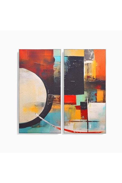Luxcanva Set 2 Tablouri Canvas Melodia Infinitului 100x100 cm (2 x 50x100) cu...