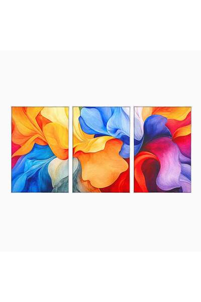 Luxcanva Set 3 Tablouri Canvas Fantezie Abstracta 210x100 cm (3 x 70x100) cu ...