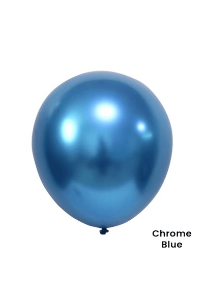 Baloane De Poveste Set 50 Baloane Latex 30 cm Chrome - Albastru (C70)