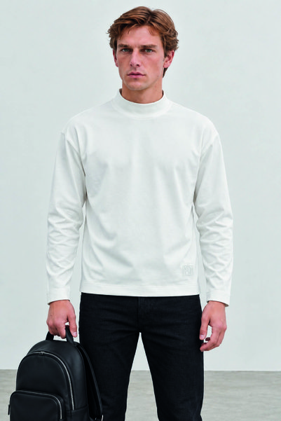 MAN EDITION Men’s Half-Turtleneck Cashmere Sweatshirt | EE1002211658