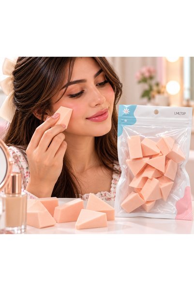 Generic Brand 💗 إسفنجات مكياج مثلثة LMLTOP – لتوزيع المكياج باحترافية 15قطعه