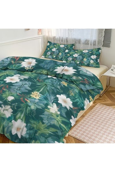 LEADER GLOBAL Simple Stylish Boho Bedding Set 3 Pieces, Decorative Duvet Cover