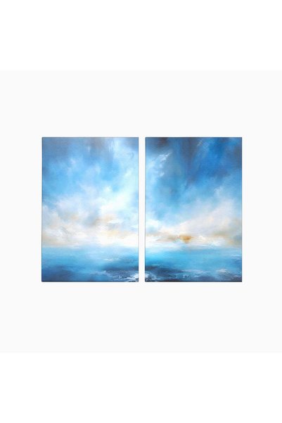 Luxcanva Set 2 Tablouri Canvas Oras Vazut Din Avion 80x60 cm (2 x 40x60) pe S...
