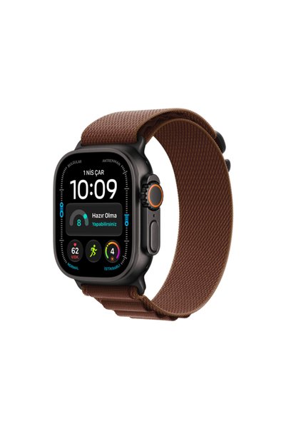 Apple Watch Ultra 4 GPS + Cellular 49mm Siyah Titanyum Kasa - Bordo Alpine Ko...