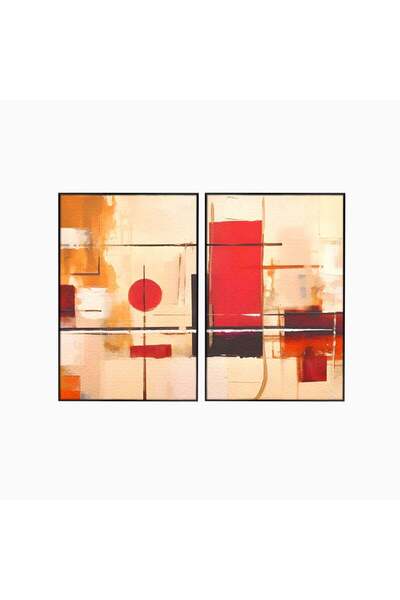 Luxcanva Set 2 Tablouri Canvas Relaxare 100x70 cm (2 x 50x70) cu Rama Negru L...