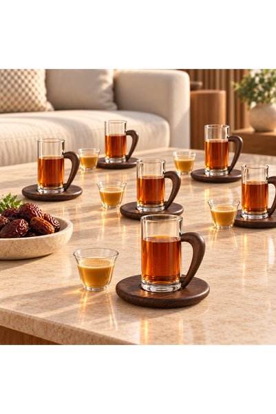 Dania The Charm of Glass and the Warmth of Details |   Wooden Look Tea & Coff...