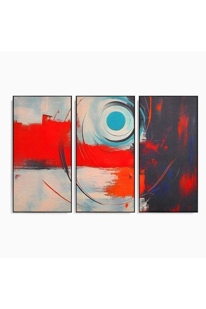 Luxcanva Set 3 Tablouri Canvas Viziune Abstracta 180x120 cm (3 x 60x120) cu R...
