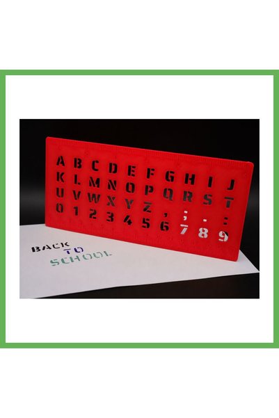 TheGencoo 3D Printing Alphabet, Numbers, and Ruler Template - Writing and Dra...