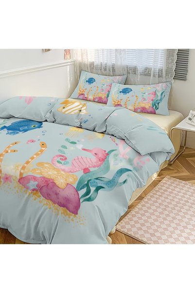 LEADER GLOBAL Boho Modern Bedding Set 3 Pieces, Soft Household Bedroom Bedding