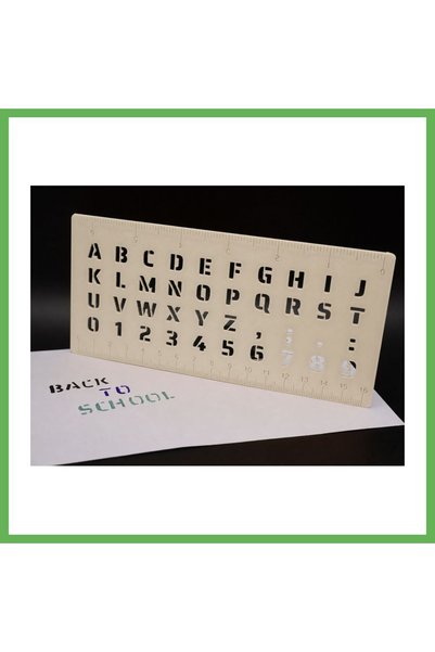 TheGencoo 3D Printing Alphabet, Numbers, and Ruler Template - Writing and Dra...