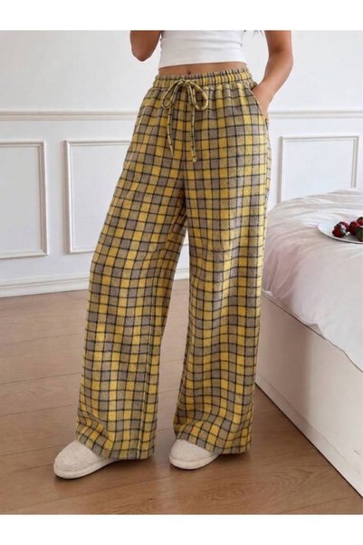 CNG MODA Melton Winter Plaid Trend Pants