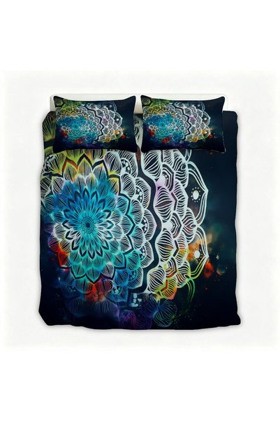 LEADER GLOBAL Warm Cozy Boho Flannel 3 Pieces Bedding Set, Easy To Maintain L...