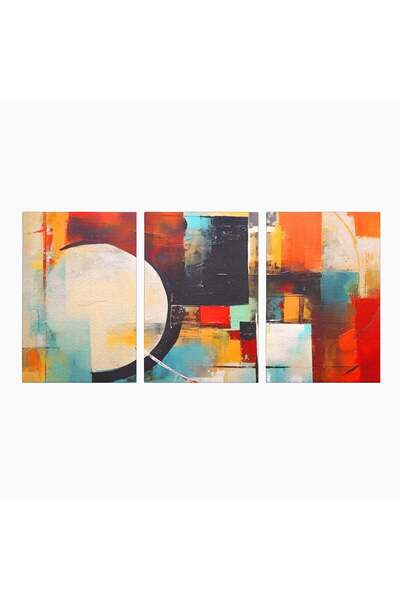 Luxcanva Set 3 Tablouri Canvas Melodia Infinitului 150x70 cm (3 x 50x70) pe S...