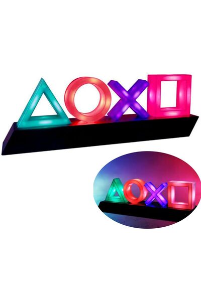 LinJie Playstation Icon Light, LED Neon Light，Video Game Voice Control Icon L...