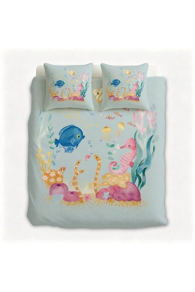 LEADER GLOBAL Premium Soft Boho Flannel 3PCS Bed Linen Set, Stylish Home Bedding