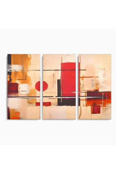 Luxcanva Set 3 Tablouri Canvas Relaxare 210x140 cm (3 x 70x140) pe Sasiu Lemn...