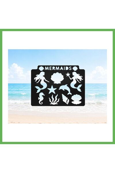 TheGencoo 3D-Printed Mermaid-Themed Drawing Template - Multi-Pattern Template...