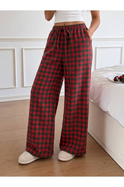 CNG MODA Melton Winter Plaid Trend Pants
