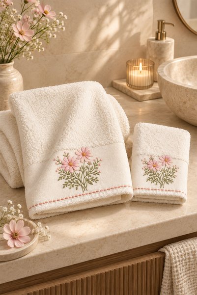 Nazik Home Prosop de față Fiorella cu broderie florală (50 x 90 cm)