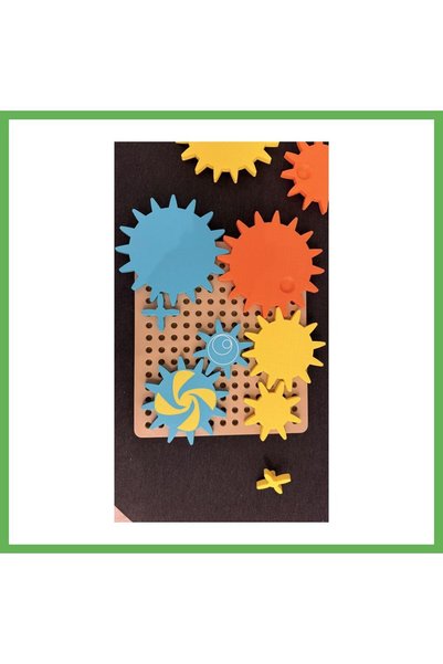TheGencoo 3D-Printed Gears Puzzle Board - Rotating Chain Gear Set, Montessori...