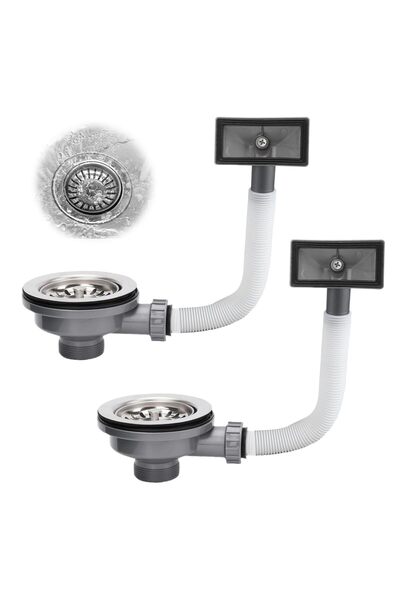 GENERAL Kitchen Sink Waste Kit, Sink Overflow Kit, Stainless Steel Kitchen Si...