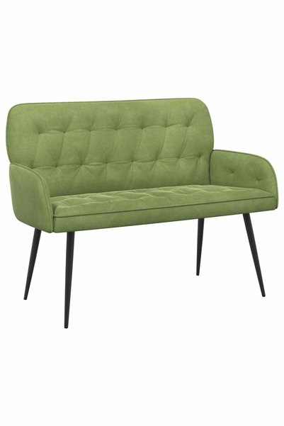 vidaxl Canapea de 2 locuri cu picioare metalice 2-Locuri Verde deschis