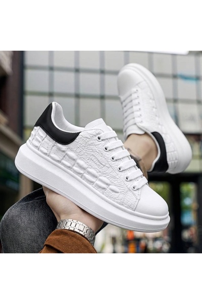 Fashionclubs Sneakers dama Albi Viper Luxe Texturați, Sneakers cu Talpă Platf...