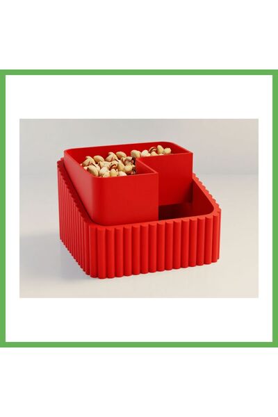TheGencoo 3D-Printed Pistachio Bowl - Dual-Chambered Shell Separator Serving ...