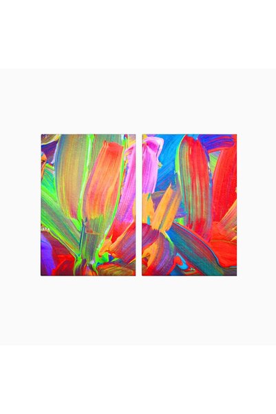 Luxcanva Set 2 Tablouri Canvas Abstract 200x150 cm (2 x 100x150) pe Sasiu Lem...