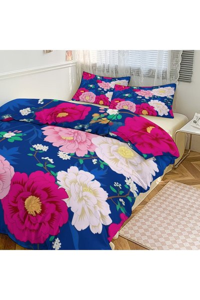 LEADER GLOBAL Fashion Bohemian Duvet Cover Set 3 Pieces, Premium Home Bedding
