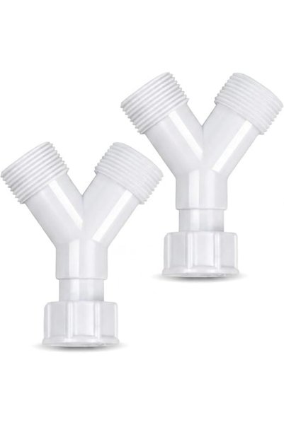 Tazweeq Soft Hose Connector 2-Pack for Kitchen Sink Drain, White