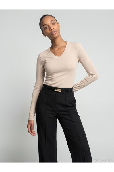 Dilvin 33286 Sıcak Tutan V Yaka Bra-Free Top