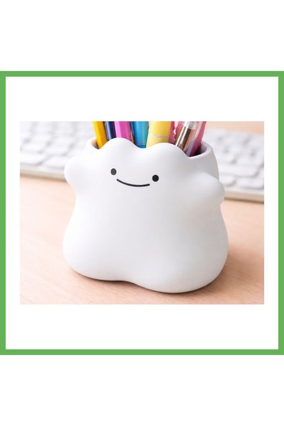 TheGencoo 3D-Printed Smiling Cloud Pencil Holder - Desktop Organizer - White ...