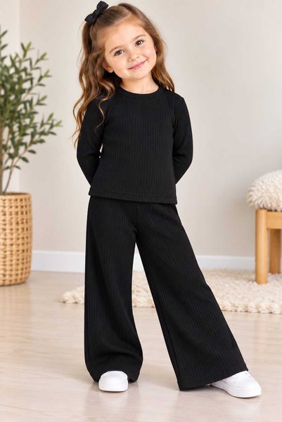 CINARIUM Girls' Wide-Leg Blouse and Pants Top and Bottom Set, Ages 2–6, Presc...